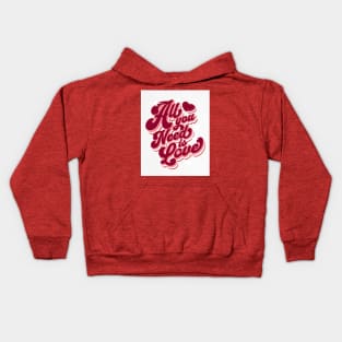 All You Need is Love - Retro Valentines Day Kids Hoodie